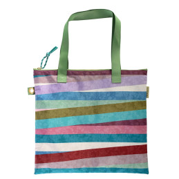 Bolso tote o bolsa de compras Artebene con rayas multicolor