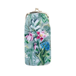 Funda para gafas Artebene verde de diseño floral y encanto Vintage