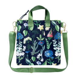 Bolsa bandolera Artebene azul flores silvestres de mujer