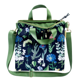 Bolsa bandolera Artebene azul flores silvestres otoño invierno