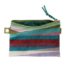 Neceser Artebene con rayas multicolor abierta