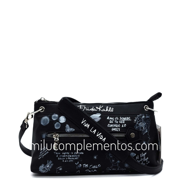 Bolso Frida Kahlo color negro de mujer de la colección Diary otoño invierno 2025 2026