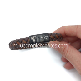 Pulsera Athletic Club marrón de cuero trenzado nueva colección 2025 2026
