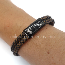 Pulsera Athletic Club marrón de cuero trenzado de hombre nueva colección 2025 2026