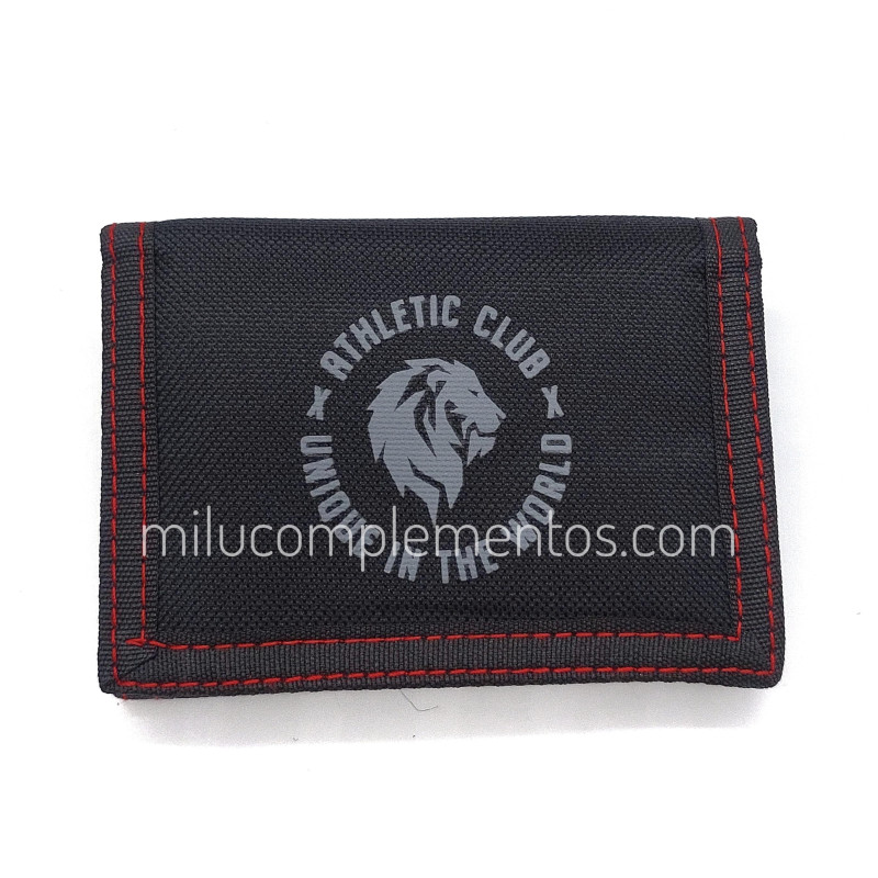 Cartera juvenil Athletic club Unique negra velcro nueva colección