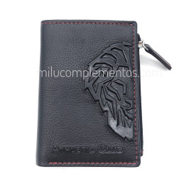 Cartera Athletic club León relieve de piel de hombre