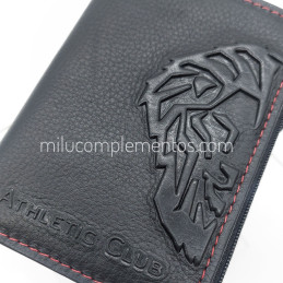 Cartera Athletic club León relieve de piel producto oficial