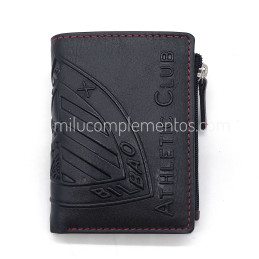 Cartera Athletic club Escudo relieve de piel de caballero