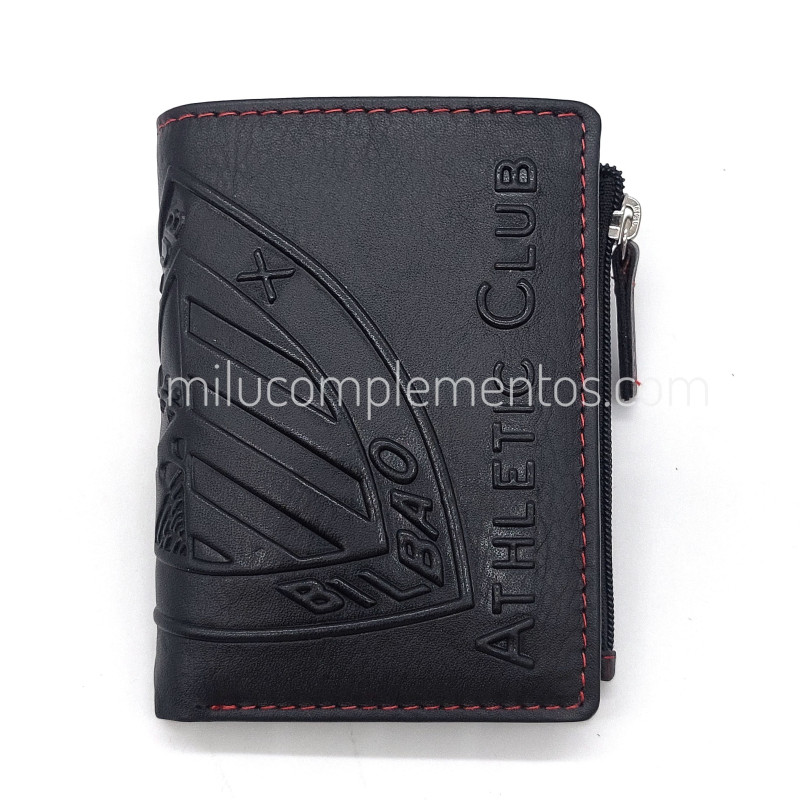Cartera Athletic club Escudo relieve de piel de caballero