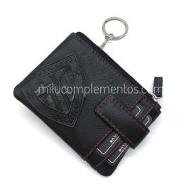 Monedero-tarjetero-llavero Athletic club Escudo relieve de piel