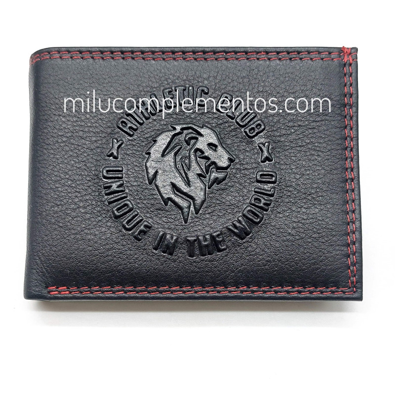 Cartera Athletic club Unique relieve de piel de caballero