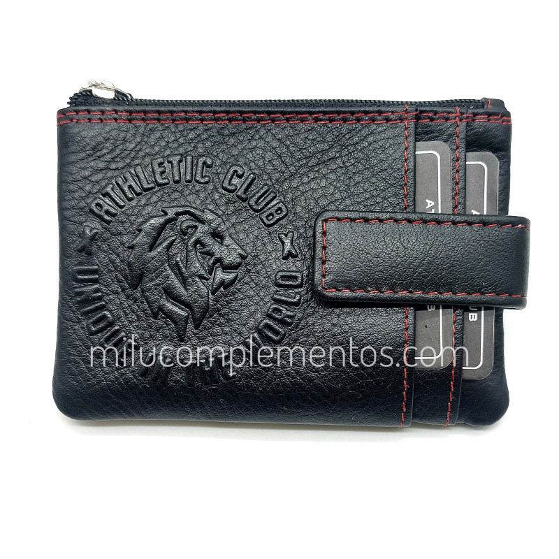Monedero-tarjetero Athletic club Unique relieve de piel de hombre