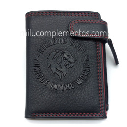 Cartera Athletic club Unique relieve de piel de caballero