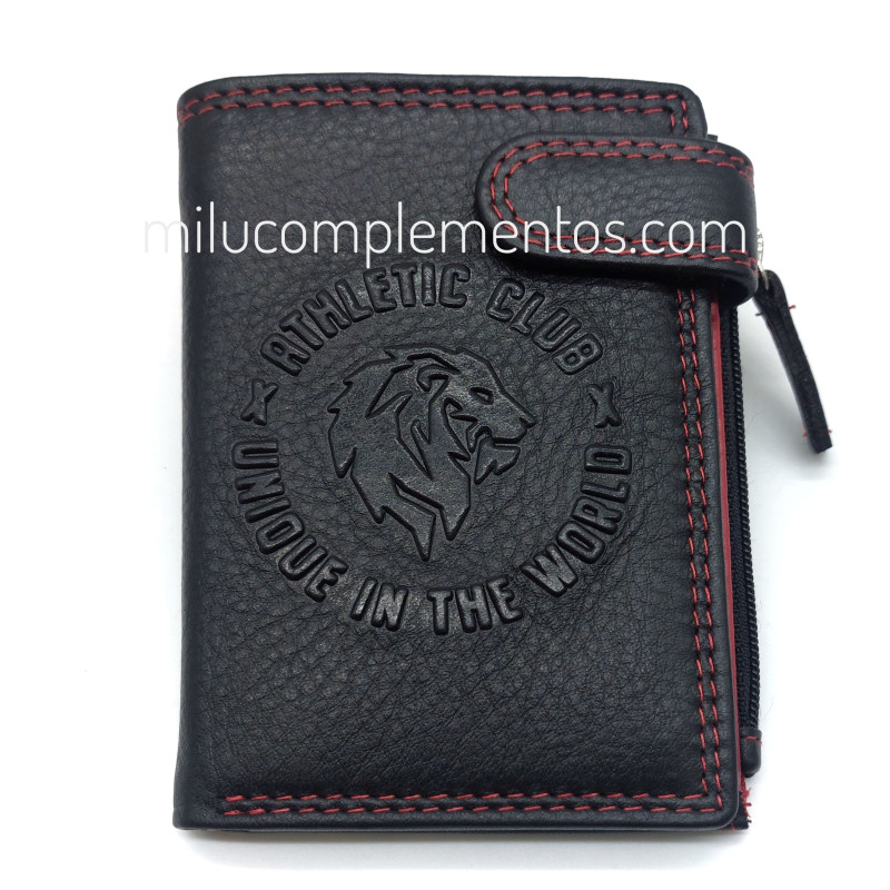 Cartera Athletic club Unique relieve de piel de caballero