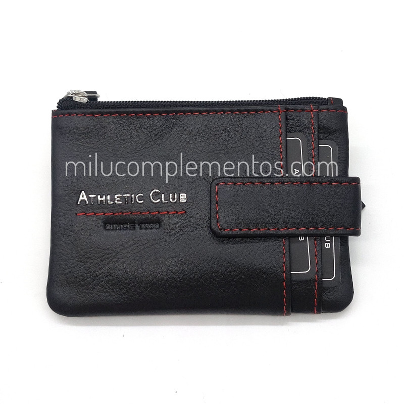 Monedero-tarjetero Athletic club colección Metálico de piel de chico nueva temporada 2025 2026