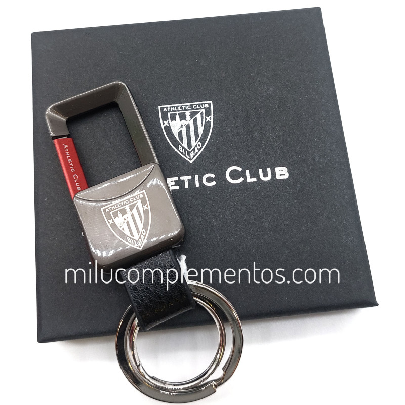 Llavero Athletic Club piel mosqueton rojo