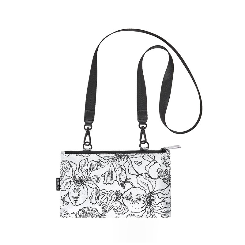 Paraguas plegable Clima blanco con funda de bolso de mujer
