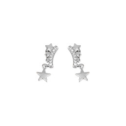 Pendientes estrellas de plata de ley 925 de mujer
