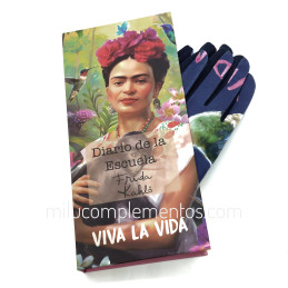 Guantes táctiles de mujer color azul Frida Kahlo nueva colección otoño-invierno 2025 2026