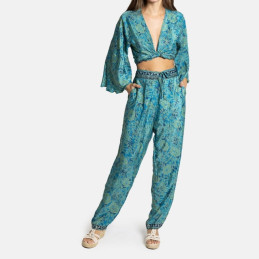 Pantalón tipo babucha Tantrend color azul LINEA BOHO SOUL
