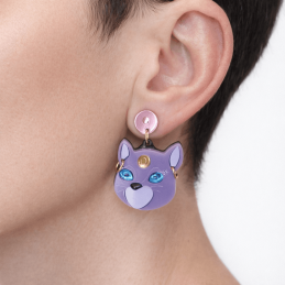 Pendientes de metacrilato WILLY FOG Y ROMY efecto espejo en tienda online