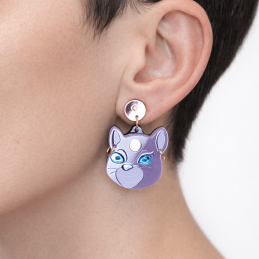 Pendientes de metacrilato WILLY FOG Y ROMY efecto espejo nueva colección