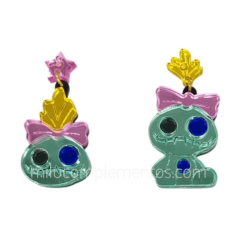 Pendientes de metacrilato SCRUMP efecto espejo de mujer en tienda online
