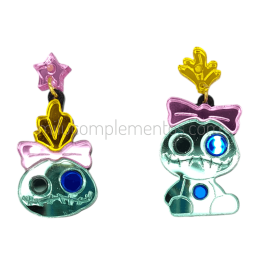 Pendientes de metacrilato SCRUMP efecto espejo