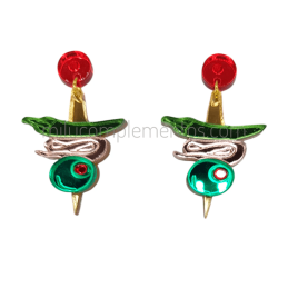 Pendientes de metacrilato GILDA efecto espejo en tienda online