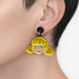 Pendientes de metacrilato INSPECTOR GADGET efecto espejo