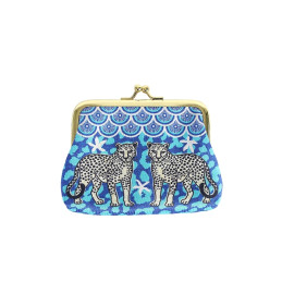 Monedero Artebene – Leopardos Vintage Azul de mujer