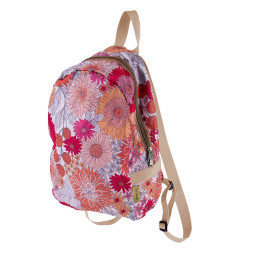 Mochila Plegable Artebene – Floral Vintage Rojo mujer