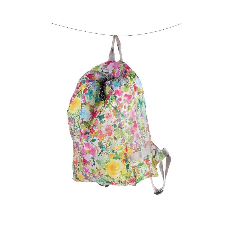 Mochila reutilizable Artebene de flores multicolor plegable