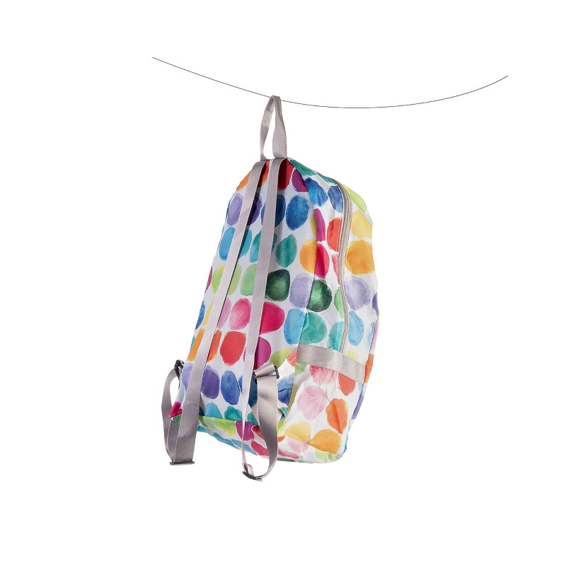 Mochila reutilizable Artebene de topos multicolor mujer