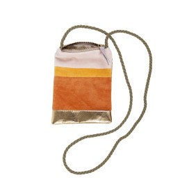 Bolso Móvil Artebene – Terciopelo Naranja/Oro 2026