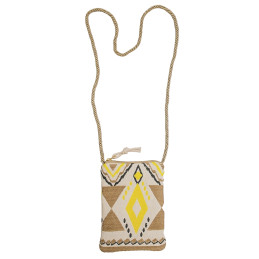 Bolso Móvil Artebene – Étnico Amarillo/Beige vintage