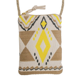 Bolso Móvil Artebene – Étnico Amarillo/Beige 2026