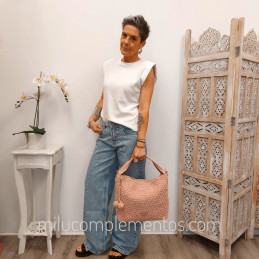 Bolso Hobo Caramelo – Colección Narda Nude de mujer