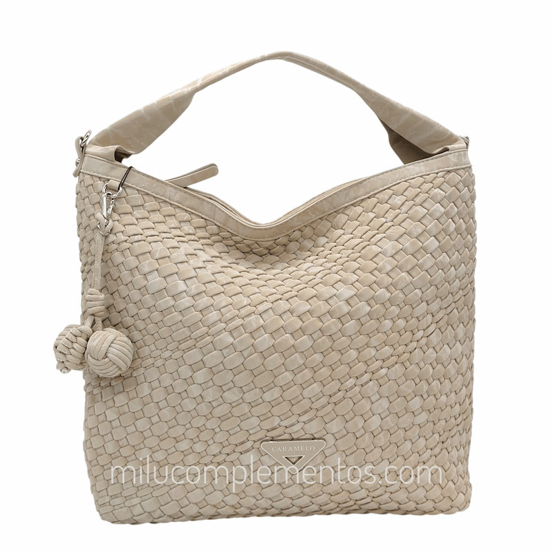 Bolso Hobo Caramelo – Colección Narda Beige de señora