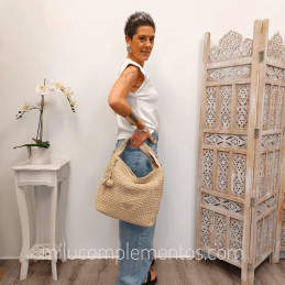 Bolso Hobo Caramelo – Colección Narda Beige de mujer