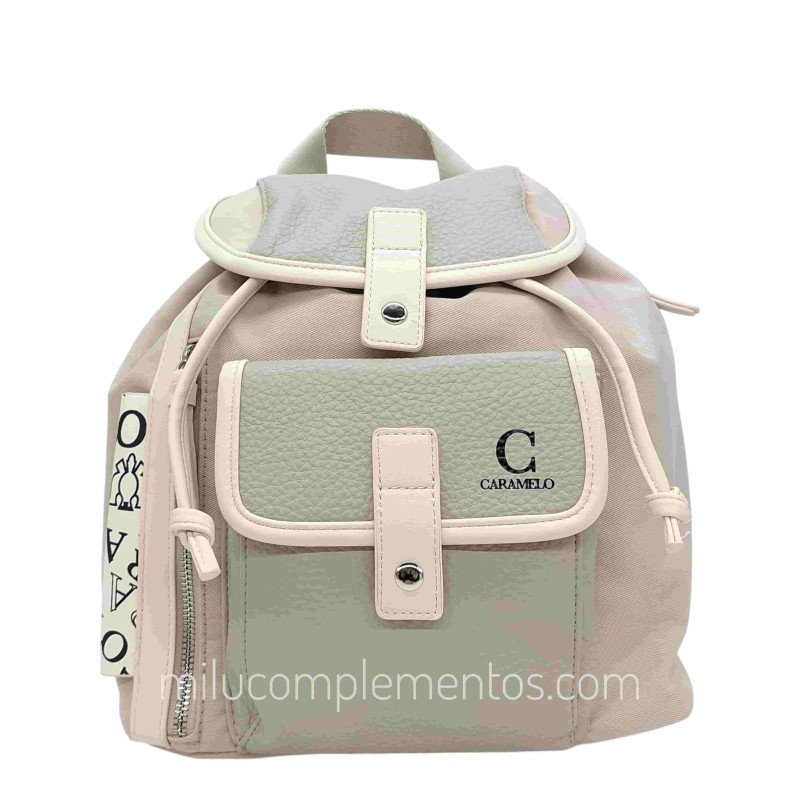 Mochila Caramelo – Colección Nora Beige d señora