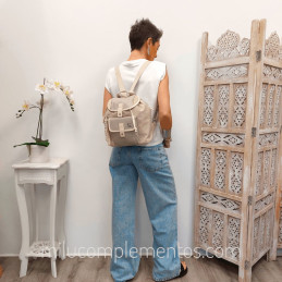 Mochila Caramelo – Colección Nora Beige nueva temporada