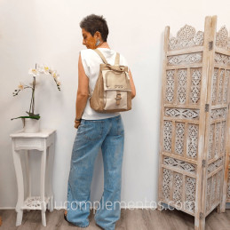 Mochila Seguridad Caramelo – Colección Neida Camel de mujer