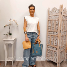 Mochila-bolso Caramelo – Colección Narell Jeans de mujer