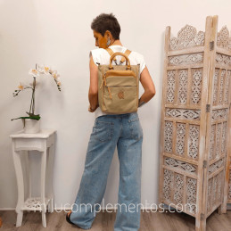 Mochila-bolso Caramelo – Colección Narell Beige de mujer