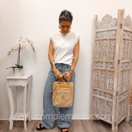 Mochila-bolso Caramelo – Colección Narell Beige tienda online