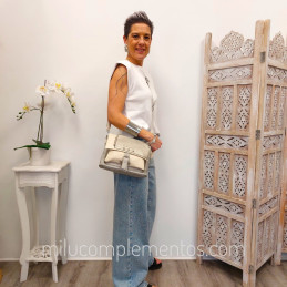 Bolso Bandolera Caramelo – Colección Neida Perla de mujer