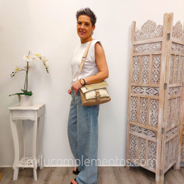 Bolso Bandolera Caramelo – Colección Neida Camel de mujer