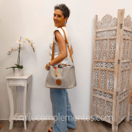 Bolso Hobo Caramelo – Colección Nazaret Kaki de mujer
