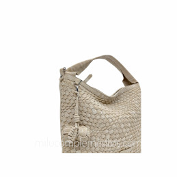 Bolso Bandolera Caramelo – Colección Narda Beige detalle